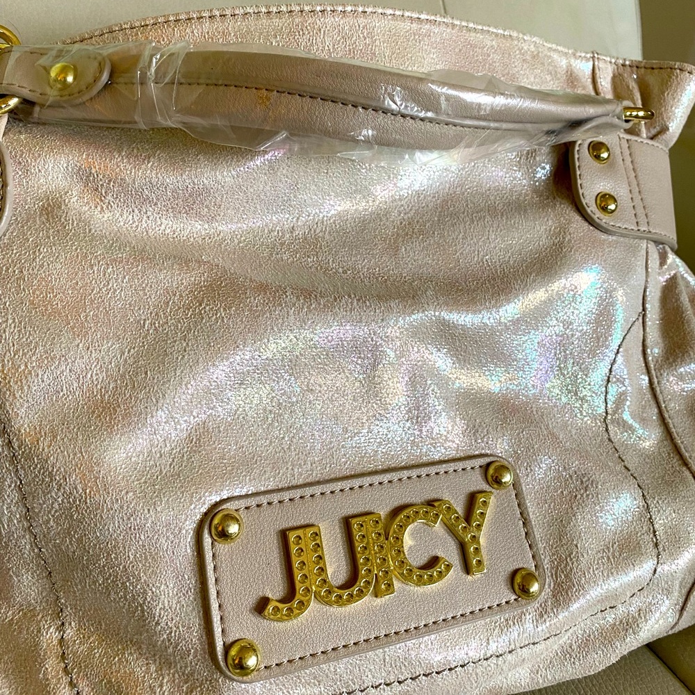 Juicy Couture Wild Card Tote Pastel Stipple Suede NWT